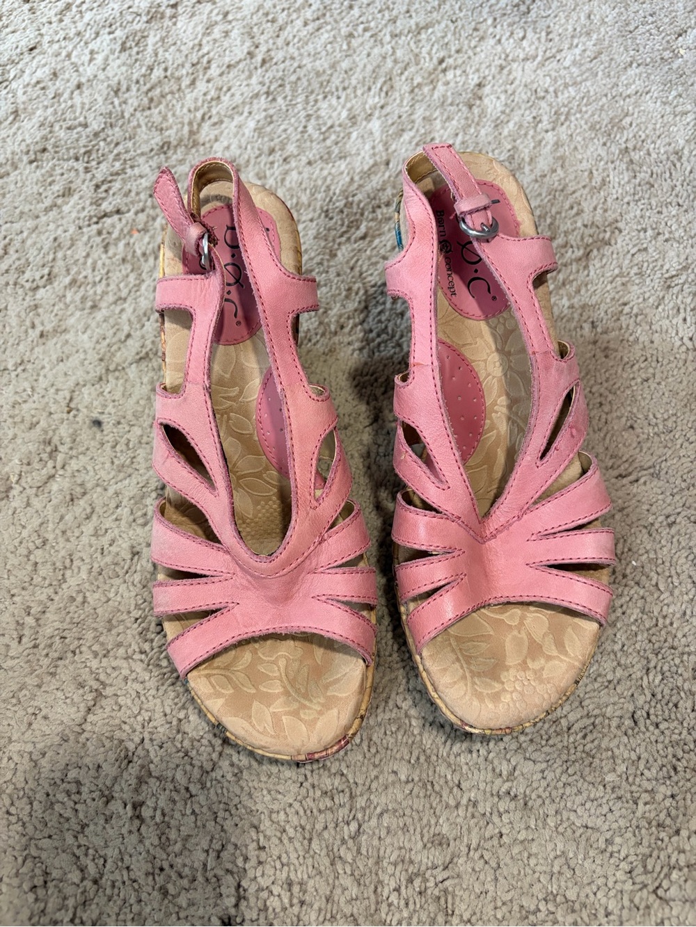 Pink leather BOC Sandals
